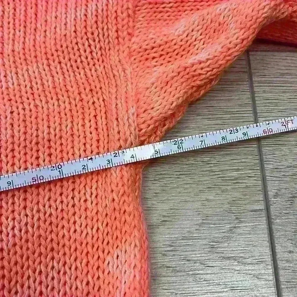 GAP Orange Knit Scoop Neck Long Sweater Size Large - Picture 7 of 8